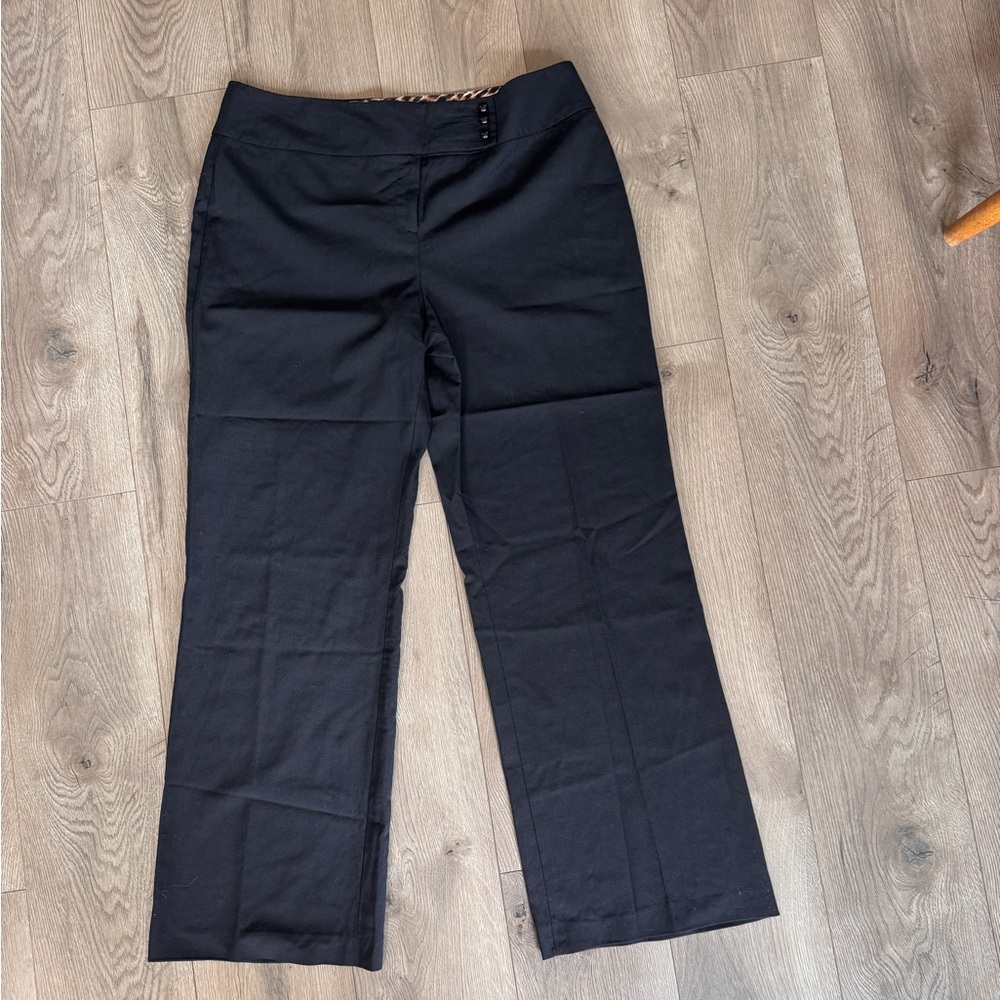 Alfani Wool Black Dress Pants – Wide Leg | Size 16 | Fine Wool Blend